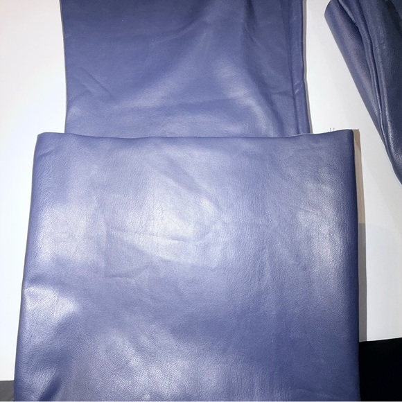 Bagatelle Blue Faux Leather Pants - Picture 5 of 16